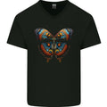 Fantasy Butterfly Design Mens V-Neck Cotton T-Shirt