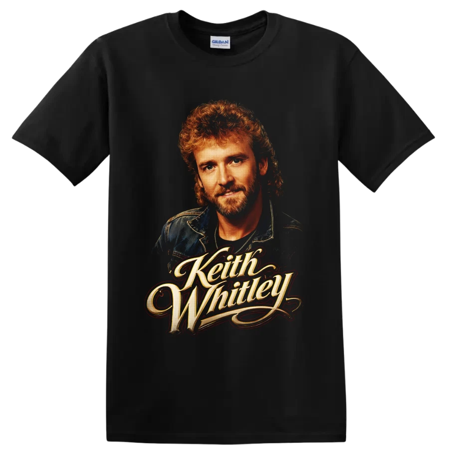 Keith Whitley Country Singer Portrait T Shirt Vintage Music Fan Graphic Art Tee