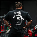 Oversized Cotton T Shirt Gym Workout Breathable Cool Loose Short Sleeve Black