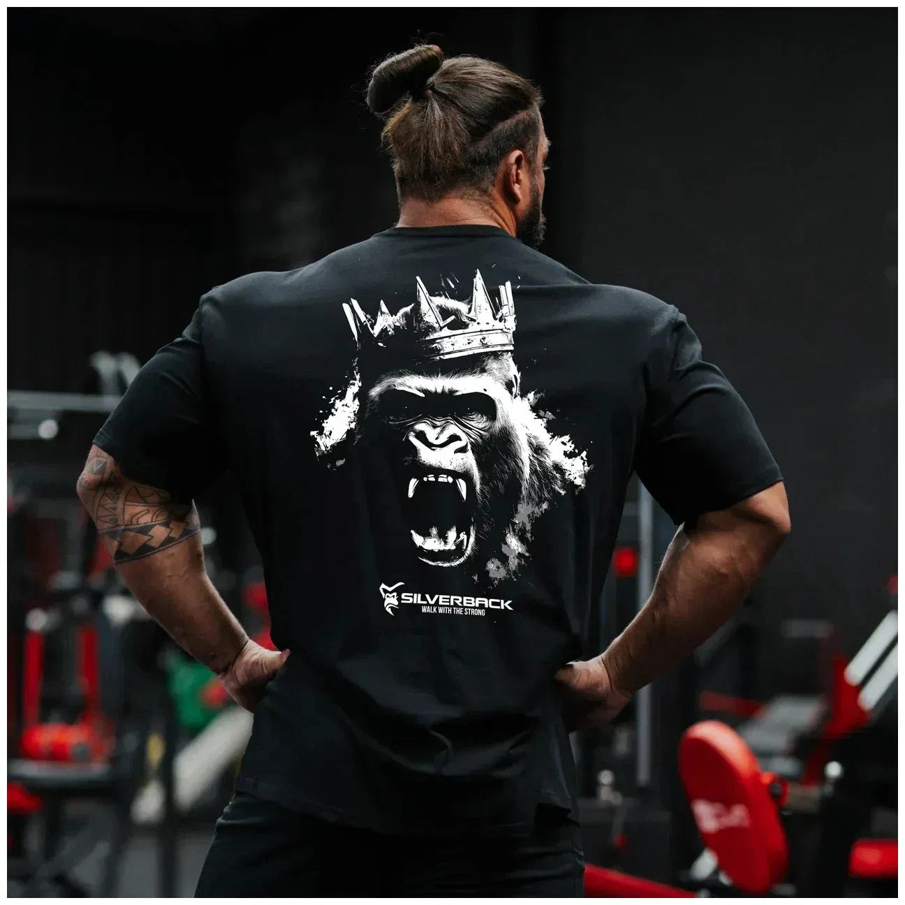 Oversized Cotton T Shirt Gym Workout Breathable Cool Loose Short Sleeve Black