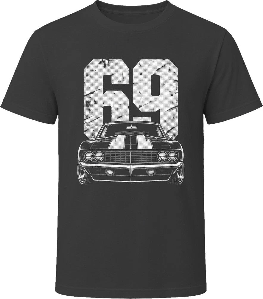 69 Camaro Collector Vintage Car Drawing Portrait T-Shirt