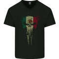 Mexico Skull Gym Training Bodybuilding Mens V-Neck Cotton T-Shirt