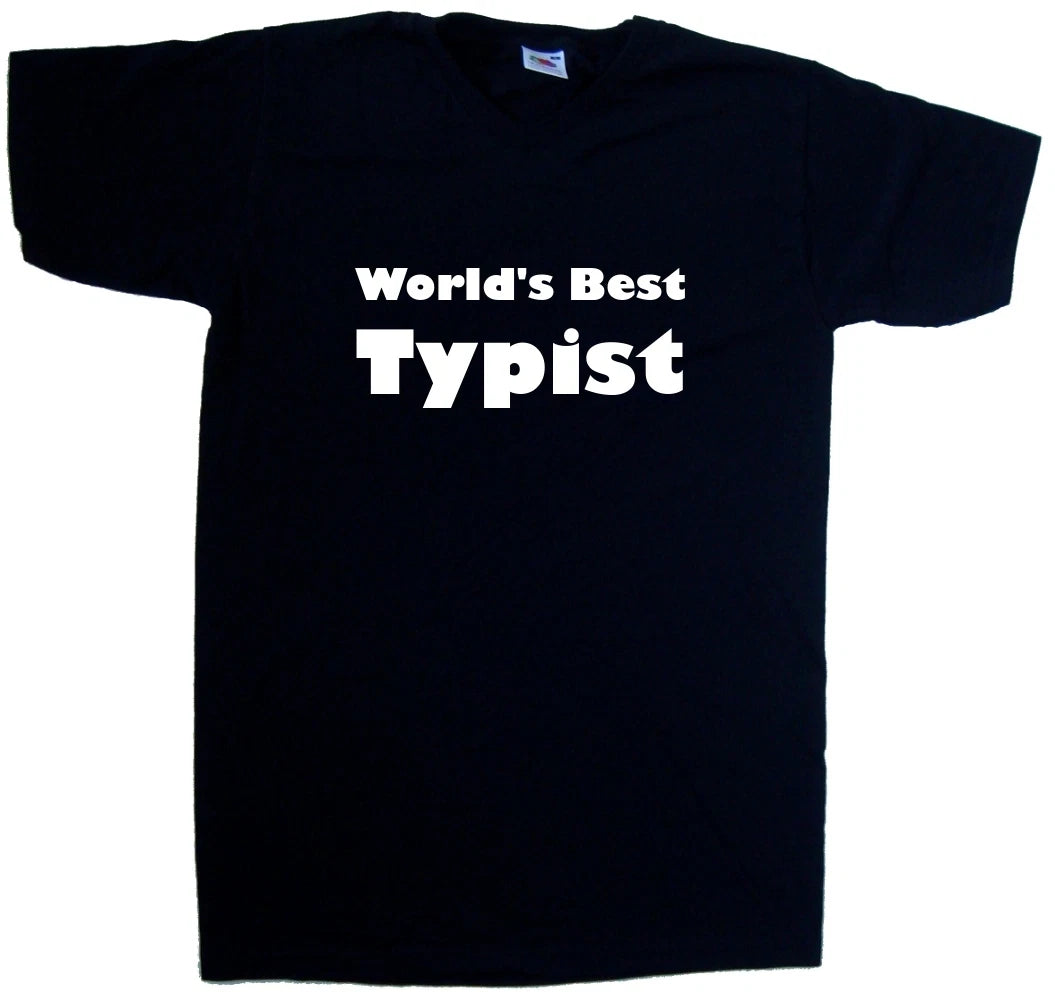 World's Best Typist V-Neck T-Shirt