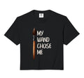 Art Teacher Brush Wand Chose Me Creative Painting Quote Comfort Colors Crop Top