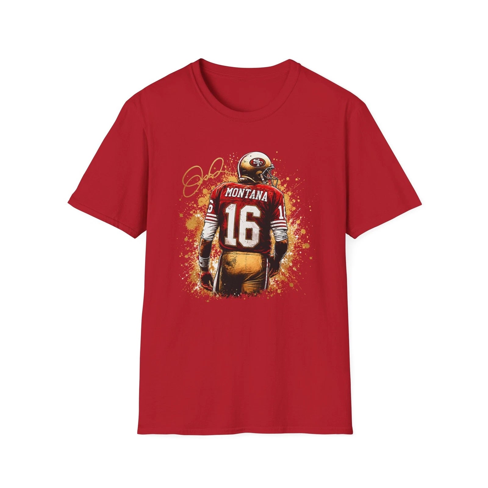 Joe Montana 16 Football Jersey T-Shirt | Vintage 49ers Fan Tee