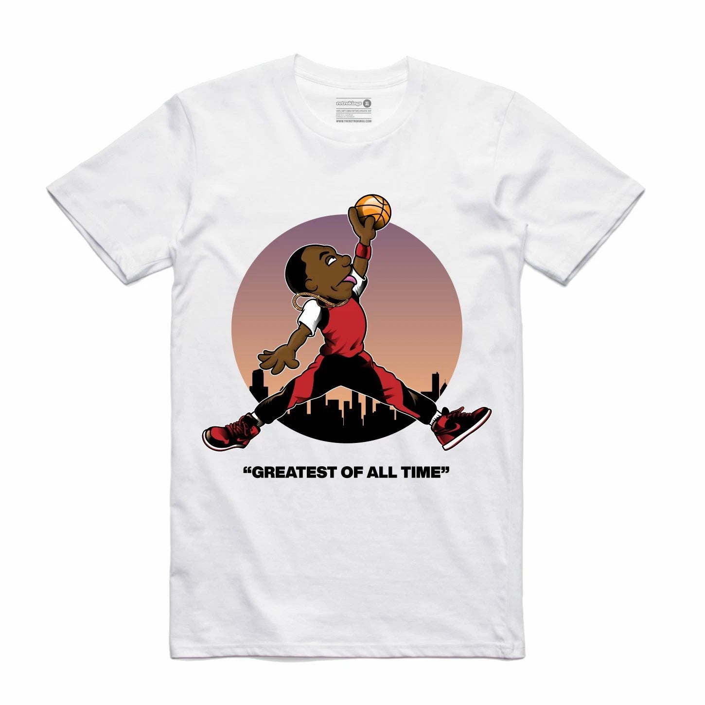 NEW Streetwear on Demand GOAT TOON AIR MJ  WHITE Tee Shirt SMALL-3XLARGE LIMITED