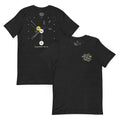 Billiards Pool Player T-Shirt Stay In Line Tangent Physics Graphic Tee Black