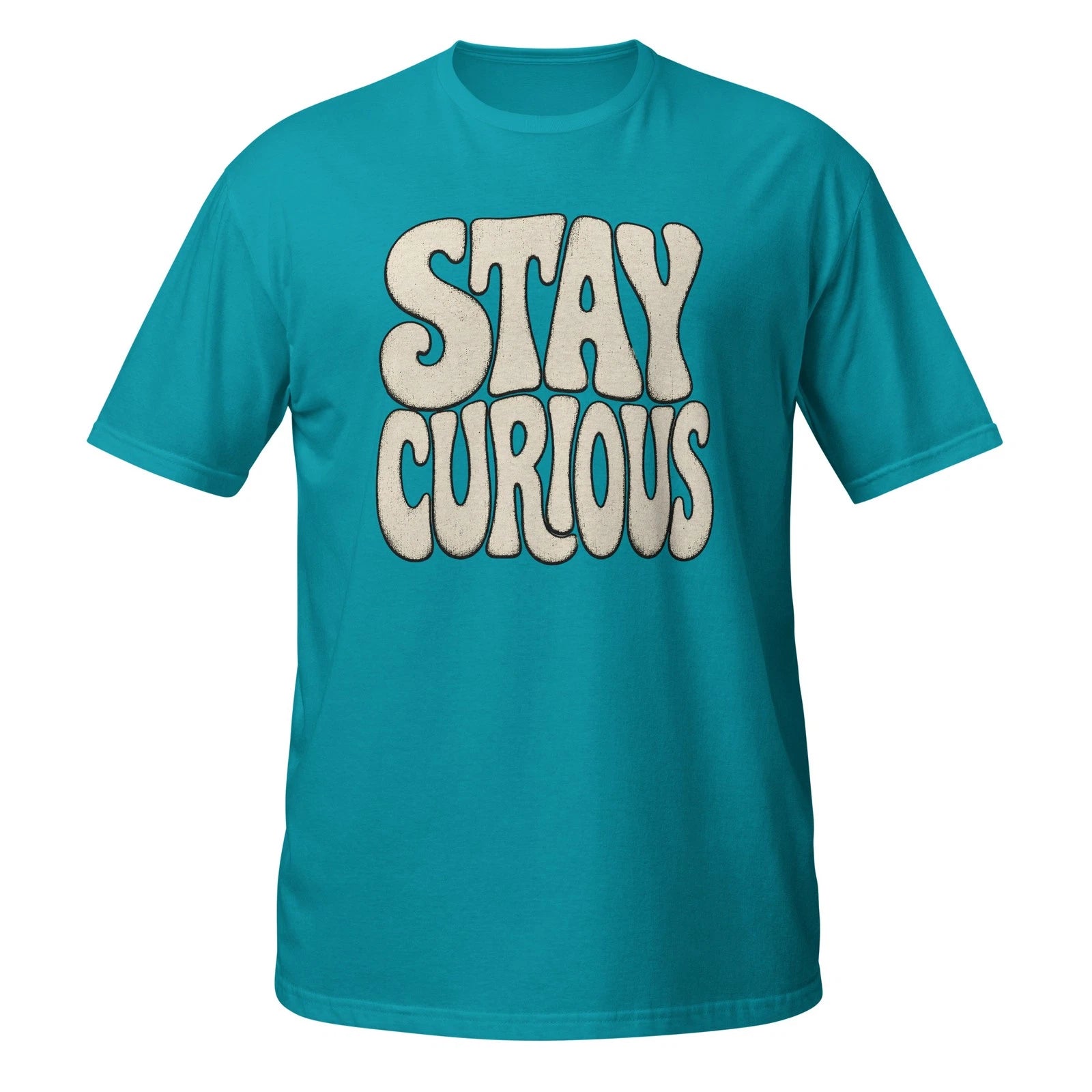 Stay Curious Shirt Retro Groovy Typography 70s Curiosity Graphic Tee Gift Unisex