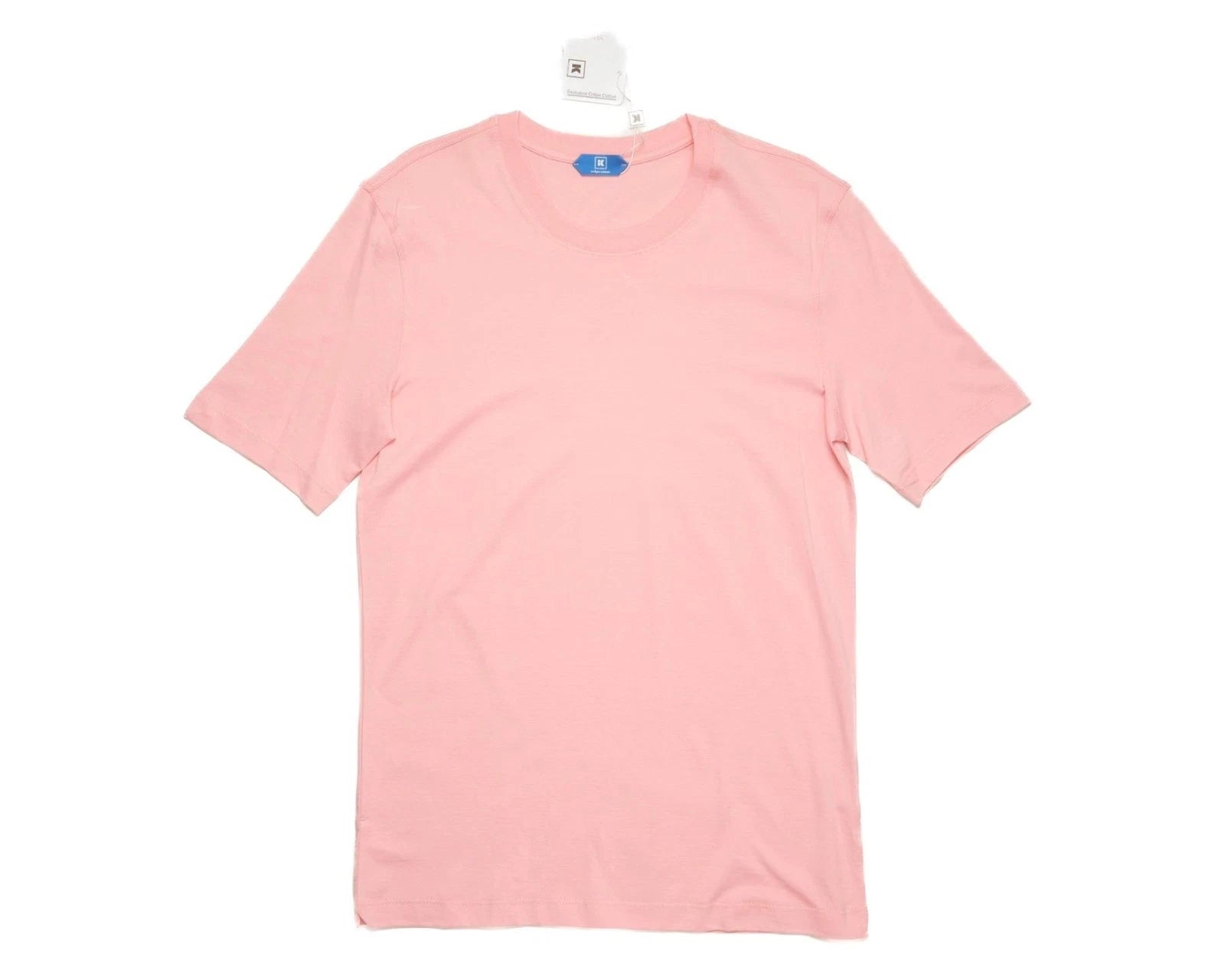 Kired by Kiton NWT $295 Pink Crepe Cotton Short Sleeve Slim T-Shirt S (48 IT)