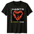 Stay High Habits Heart Flames Love Mens T-Shirt Womens Graphic Tee Unisex