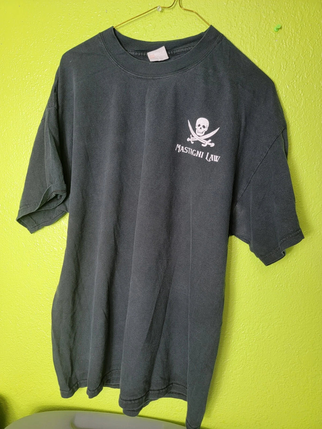 Y2K Shirt Skull Cross Bones Pirate Mastagni Law Beefy Fortuna Iuvat Audacem