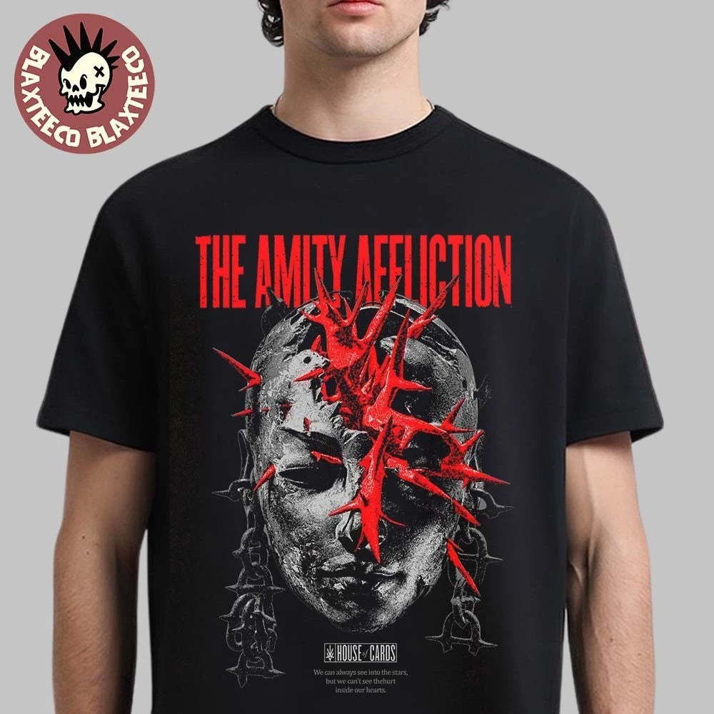 The Amity Affliction House Of Cards Album Merch Head Cover T-Shirt Unisex