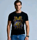 New Men Luxury Diamond Rabbit Rhinestones Fashion T-Shirt High Quality 4 Colors