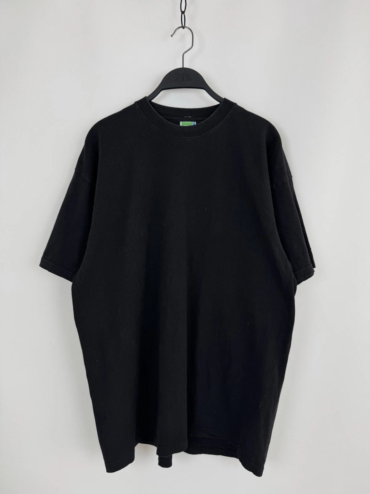Y2K Vintage Faded Basic Blank Black T-Shirt