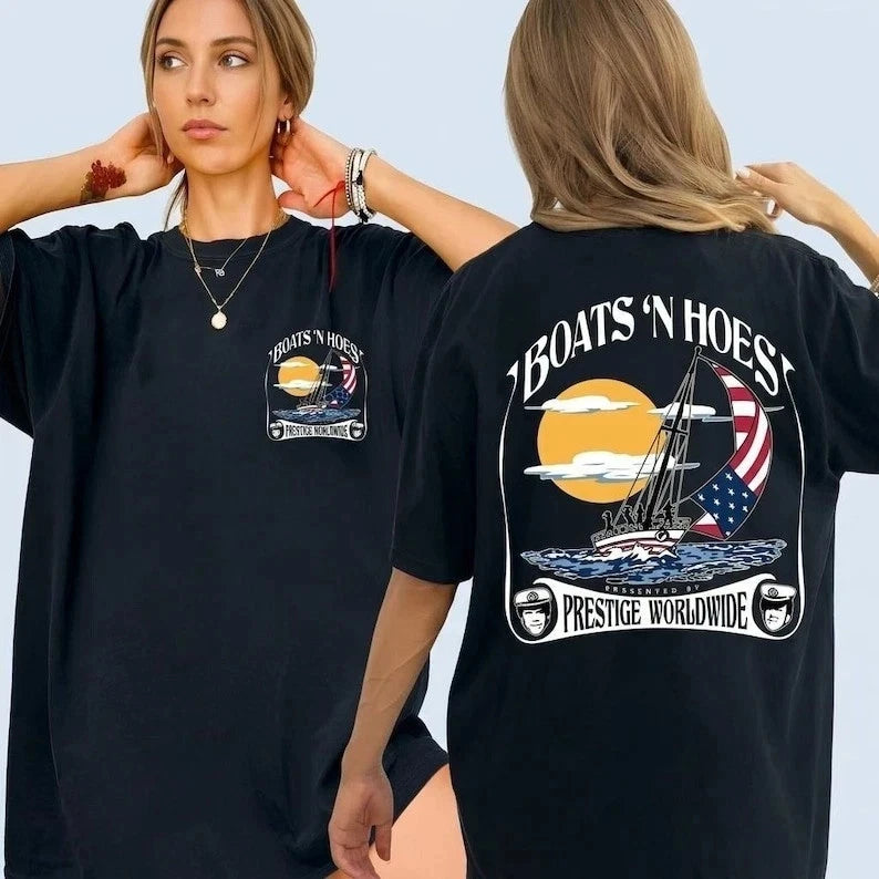 Boats And Hoes Shirt, Prestige Worldwide Tee, Nautical Nonsense Shirt