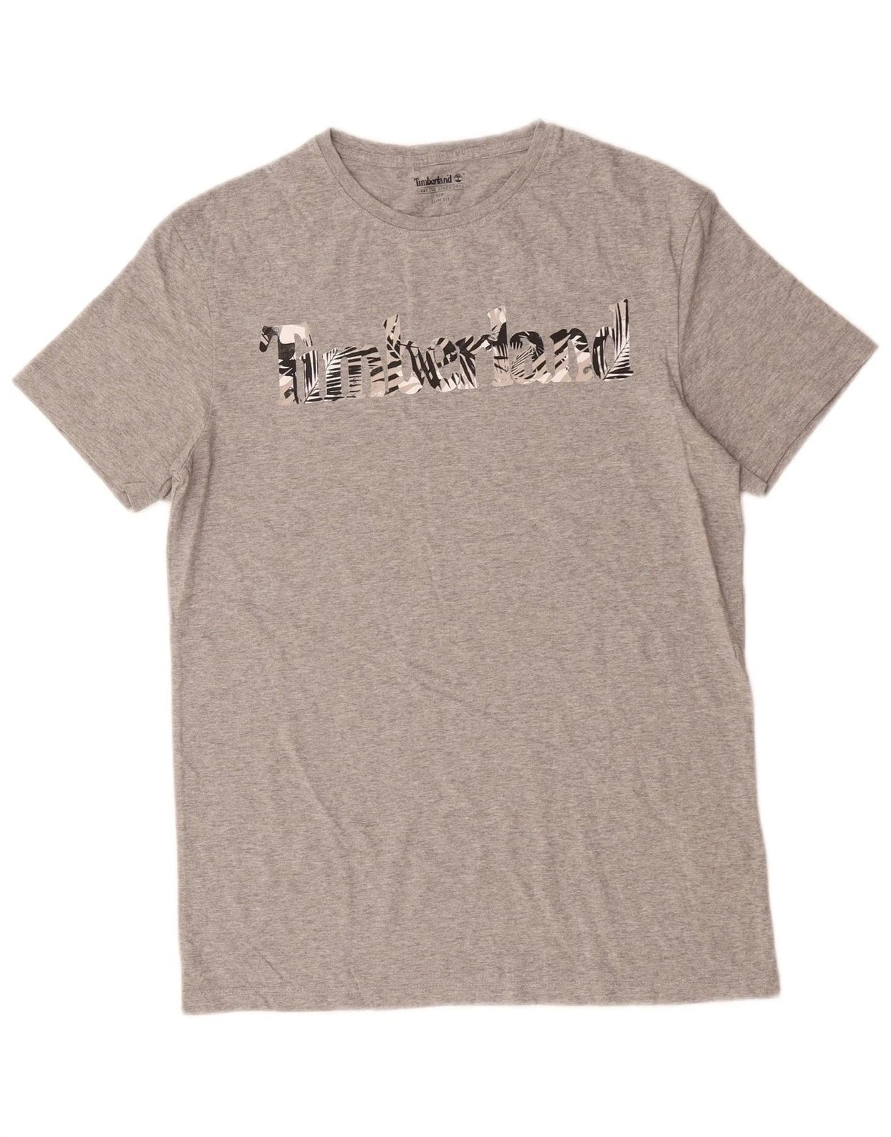Timberland Mens Slim Fit Graphic T-Shirt Top Small Grey Cotton SB16