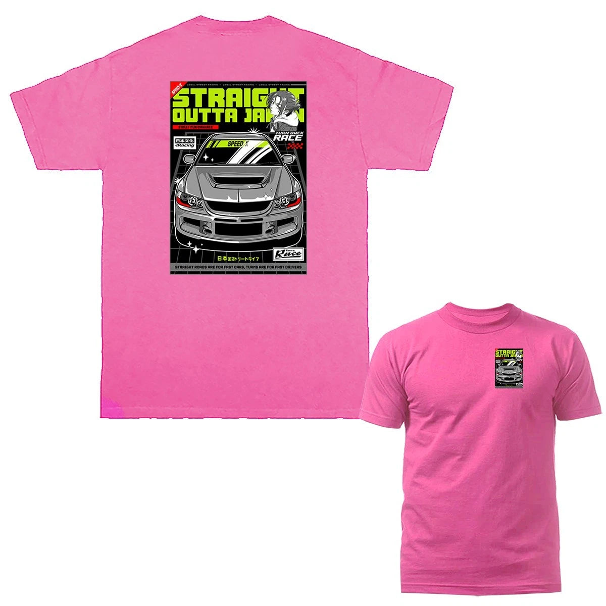 Straight Outta Japan Streetwear Imported Tuned Custom JDM Sports Car T-shirt