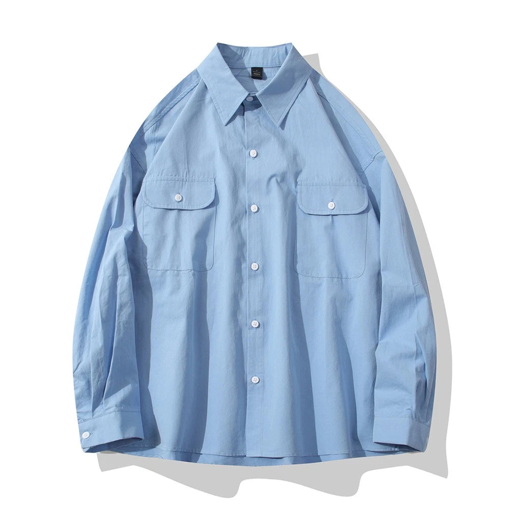 Men's Button Down Shirts Casual Long Sleeve Shirts Cargo Shirts