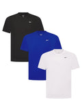 Men's Reebok Logo T-Shirt Top Black / Royal / White Gym Running Fitness Workout