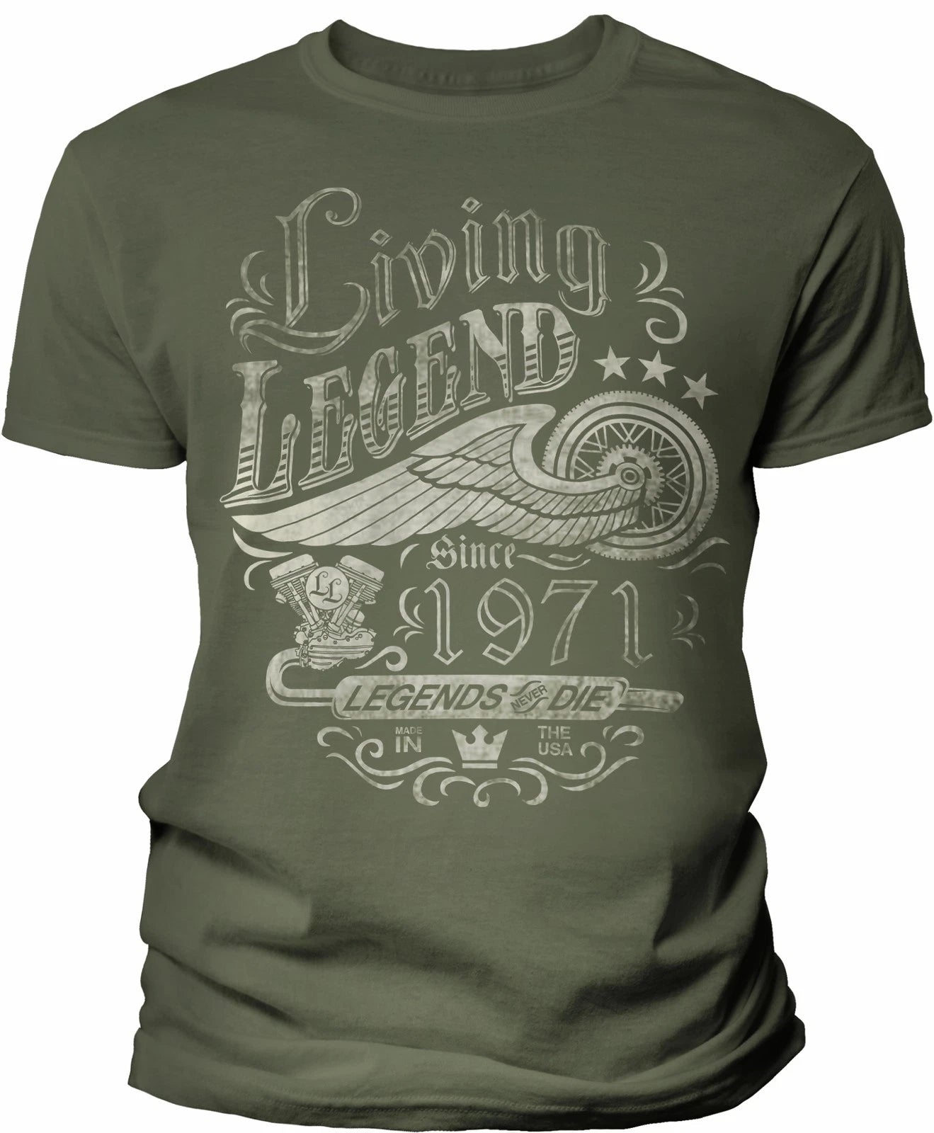 55th Birthday Gift Shirt For Men - Living Legend 1971