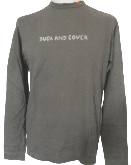 Long Sleeve T-Shirt Simple Men's Sizes: S & XL  Top Cotton Taupe Duck & Cover