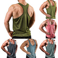 Men Gym Vest Racerback Bodybuilding Muscle Stringer Plain Tank Slim Top Fitness
