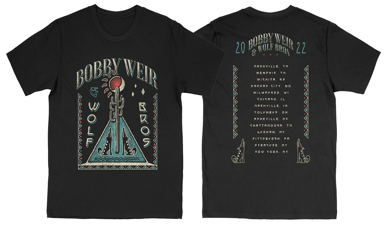 Bobby Weir And Wolf Bros 2022 Tee Size S-5XL DTG Print