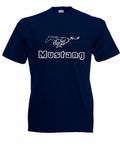 Mens Mustang T Shirt Size Up To 5XL