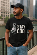 Stay Coo T-Shirt - Funny Pigeon Graphic Tee, Urban Bird Humor Shirt, Cool