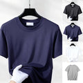 Casual Oversized Men's T-Shirt Short Sleeve Solid Color Round Neck Summer Top