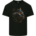 A Fantasy Cat With Cool Colours 2 Mens Cotton T-Shirt Tee Top