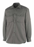 Mens Shirts Mascot Mesa Crossover Long Sleeve Collar Work Shirt - Grey