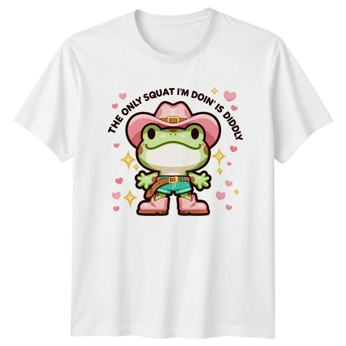 The Only Squat Im Doin Womens T-Shirt Sarcastic Gym Frog Birthday Gift For Her