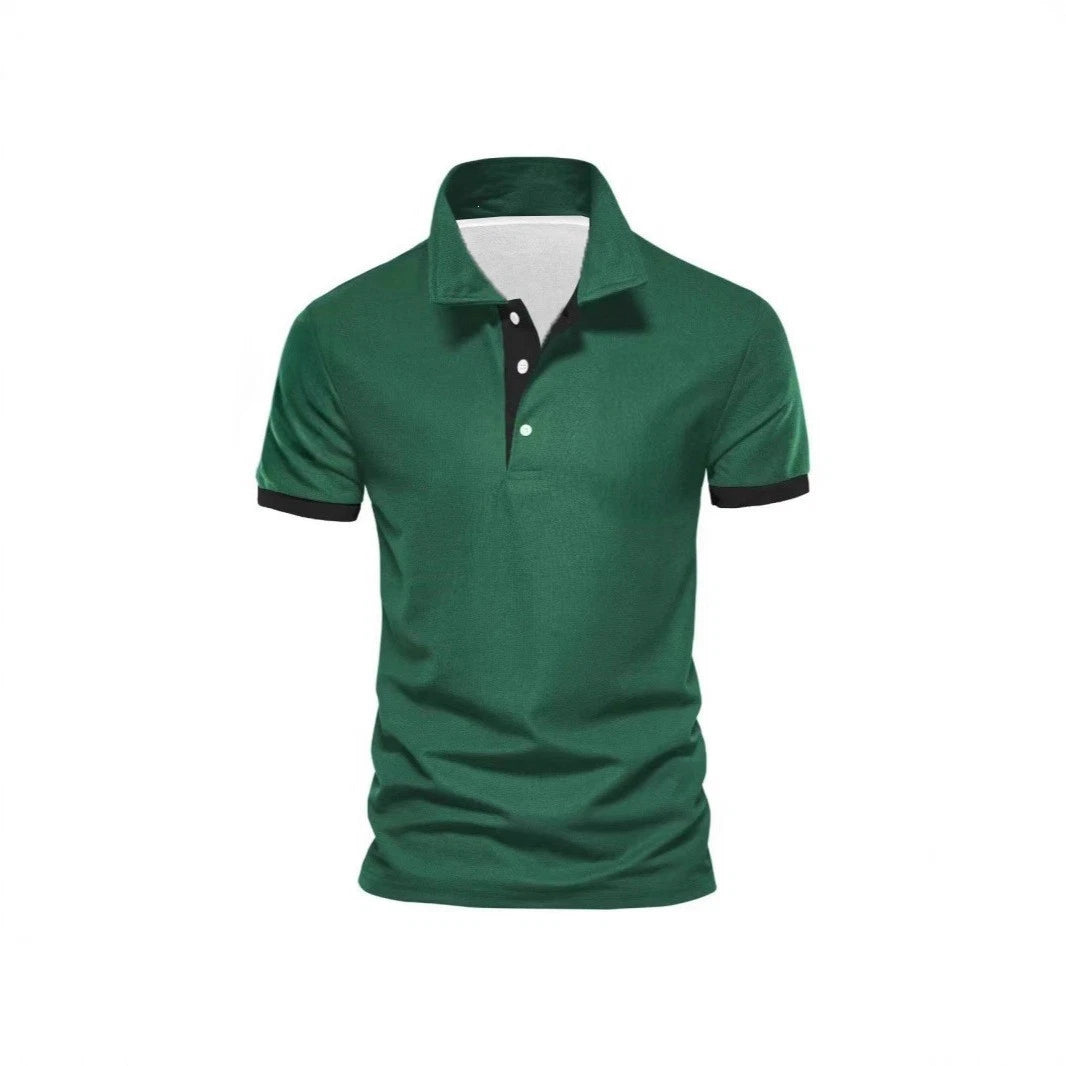 Stylish Mens Short-sleeve Digital 3D-printed Color-block Shirt