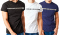 Mens Slim Fit T-Shirt Muscle Fit Stripe Designer Tee DON JEANS 10644