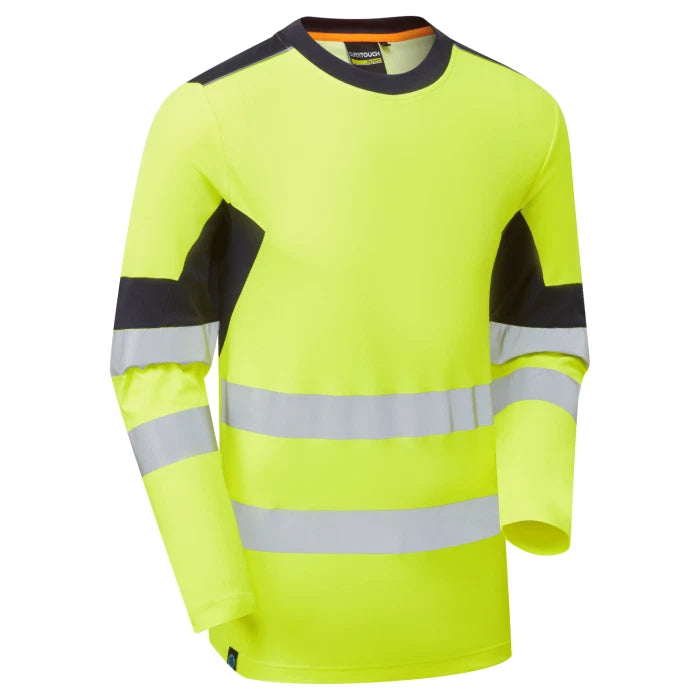 Supertouch System Hi-Vis Eco Long Sleeve Cotton Cool T-Shirt Moisture-Wicking
