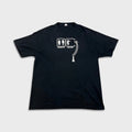 Vintage Problem Solved T Shirt Mens XL Black Sun Faded Novelty Funny Y2K Tee