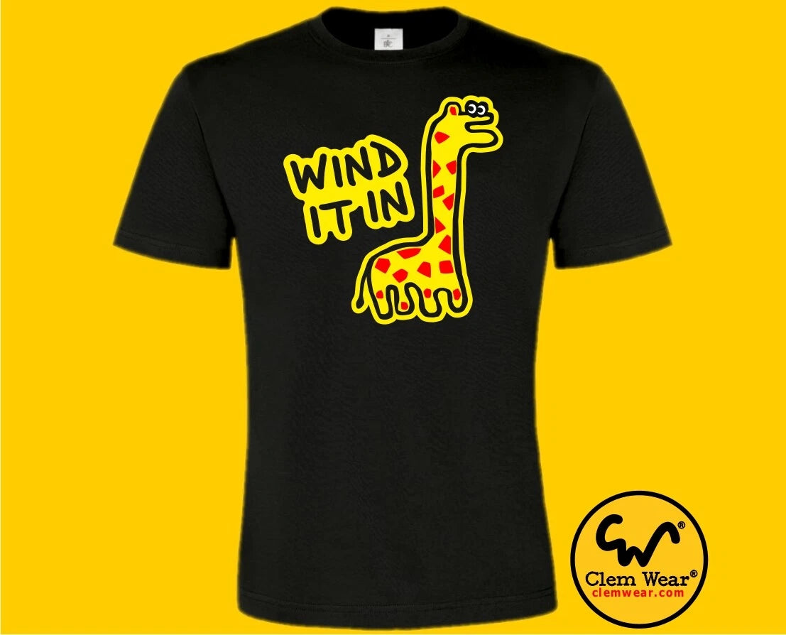 GIRAFFE Tee tshirt T-shirt WIND IT IN skateboarding bmx scooter skate men UNISEX