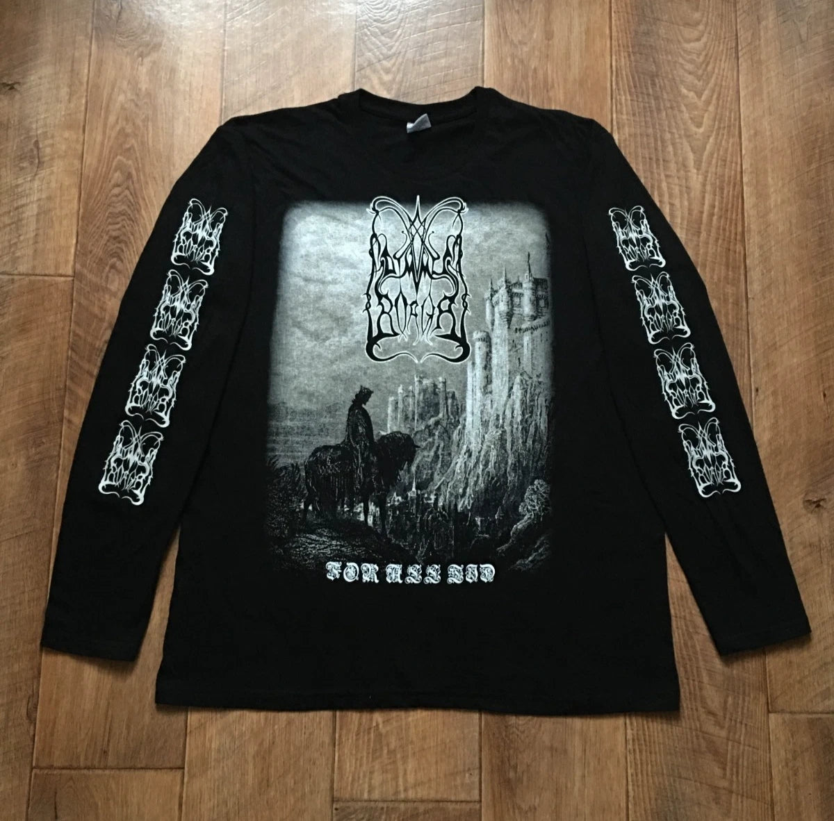 Dimmu Borgir For All Tid Double-Sided Long Sleeve T-Shirt Men's Size XL