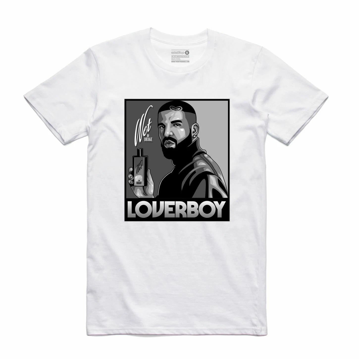 NEW Streetwear on Demand DRAKE LOVERBOY WHITE Tee Shirt SMALL-3XLARGE LIMITED