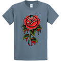 NEW Art Society EYEBALL ROSE STONE BLUE Tee Shirt SMALL-4XLARGE MADE IN USA