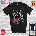 Custom Name Raccoon Holding Donut, Adorable Raccoon Chef Cooking, Food T-Shirt