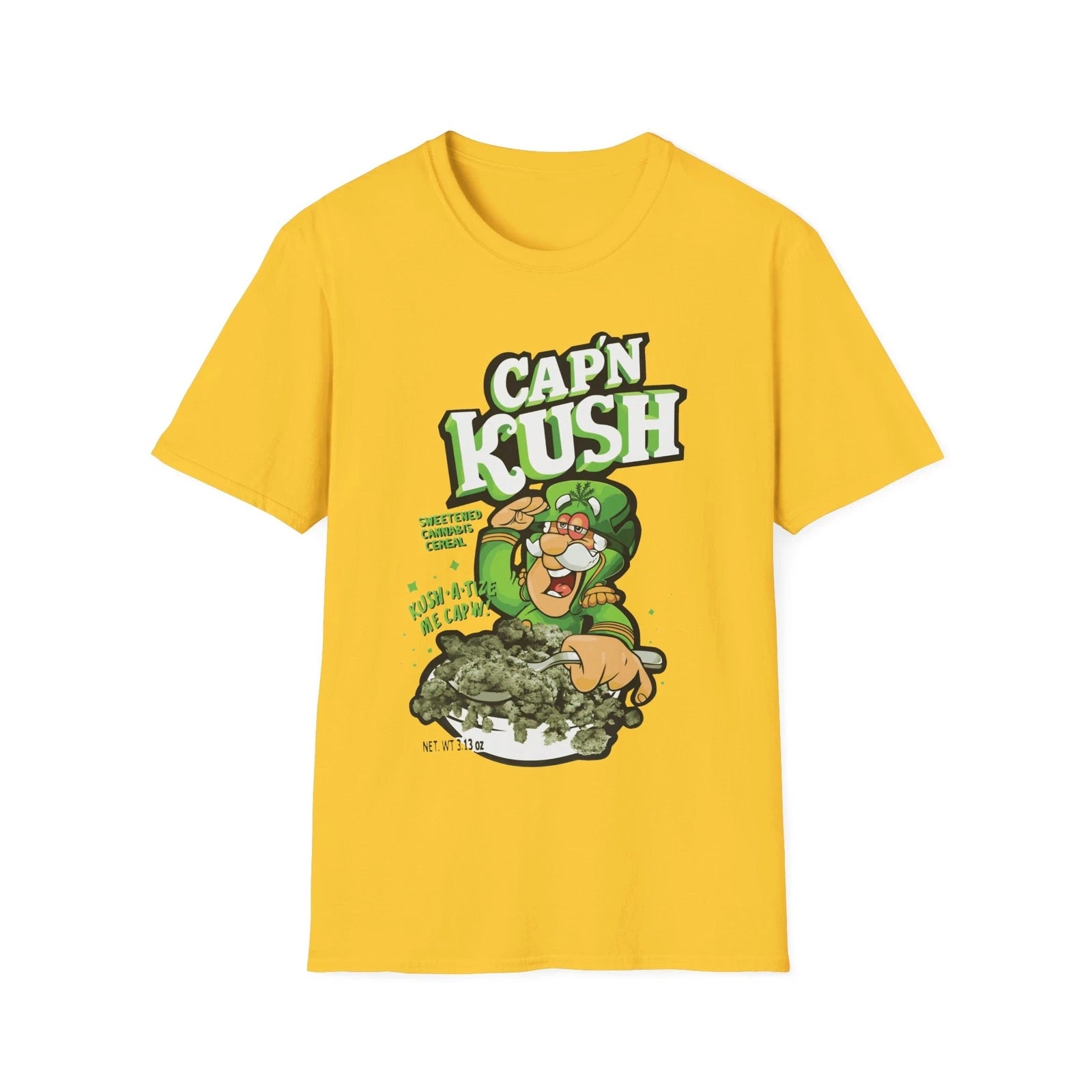 Cap'n Kush Shirt, Funny Weed Shirt, Cannabis Shirt, Unisex Softstyle