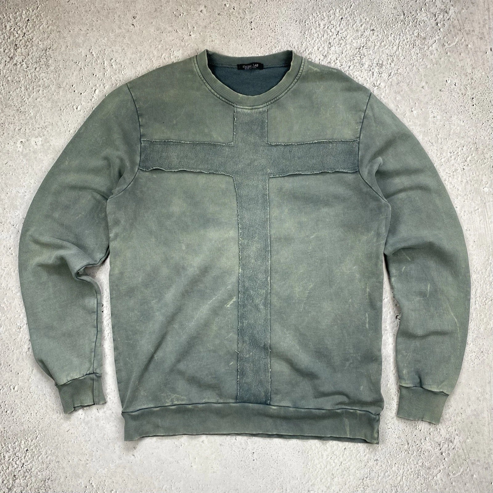 Vintage Garment Dyed Y2k With Cross Size L  Gothic Grunge
