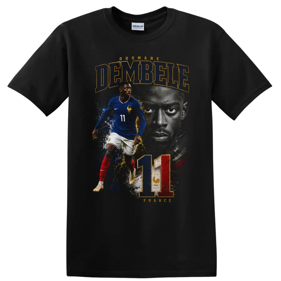 Ousmane Dembele France Soccer Player T Shirt Graphic Sports Tee