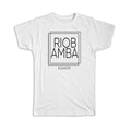 Gift T-Shirt : RIOBAMBA Ecuador Square Modern Minimalist Font