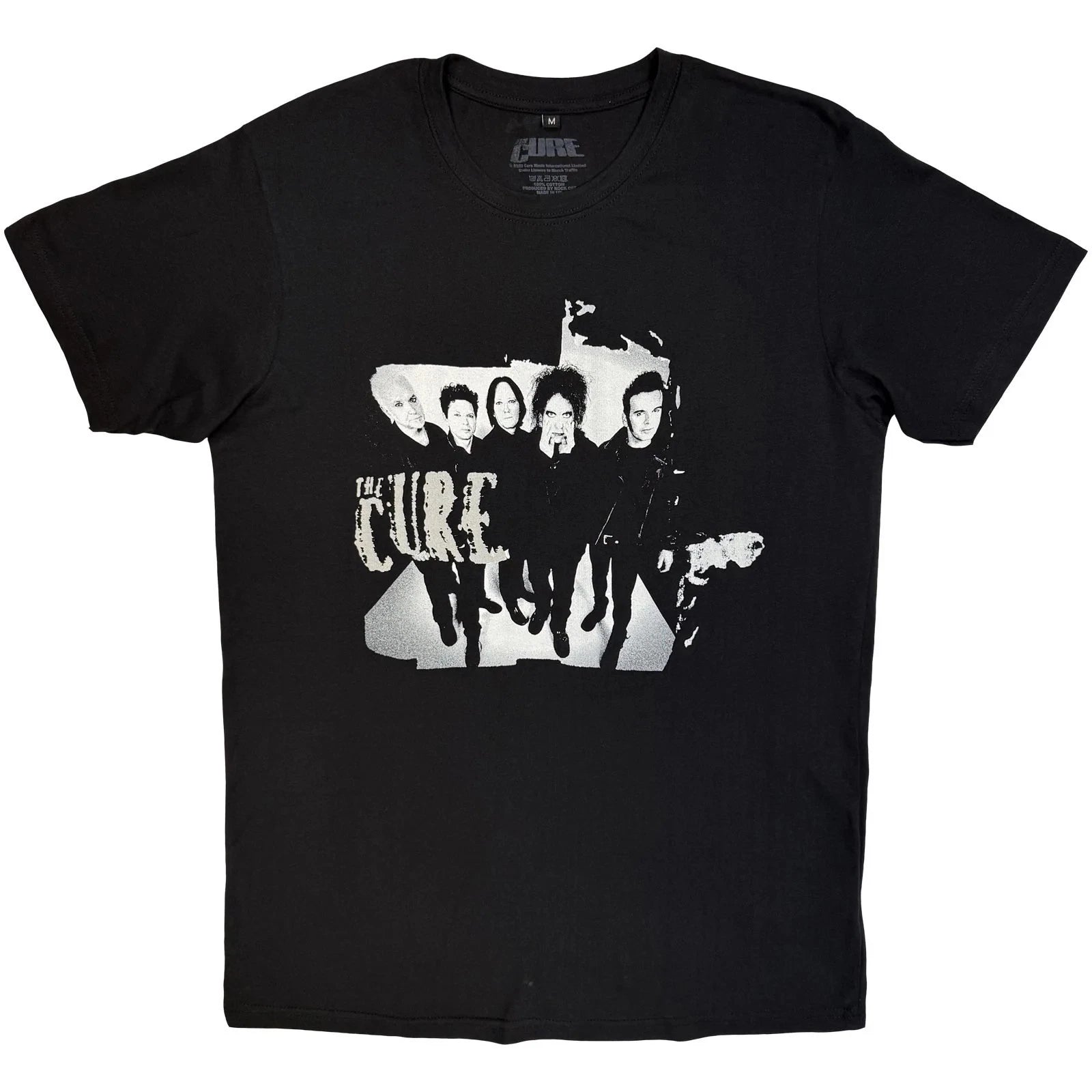 The Cure  Premium Carbon T-Shirt: 40 Years Band Photo (Black) OFFICIAL NEW