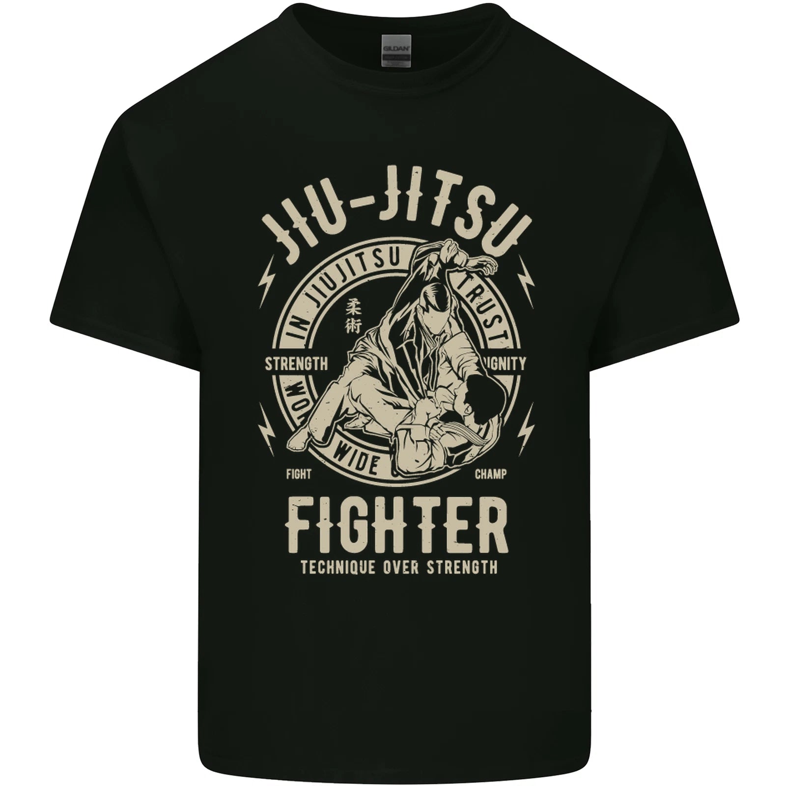 Jiu Jitsu Fighter Mixed Martial Arts MMA Mens Light Cotton T-Shirt
