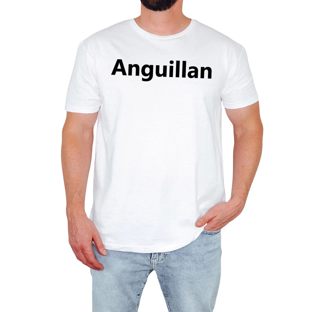 Anguillan Mens T-Shirt Stylish Graphic Tee Tropical Beach Life Summer Gift