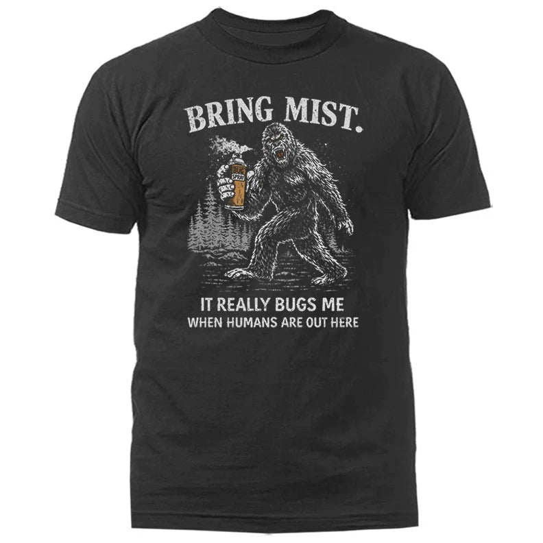 Funny Bigfoot Camping Bring Mist Sasquatch Beer T-shirt